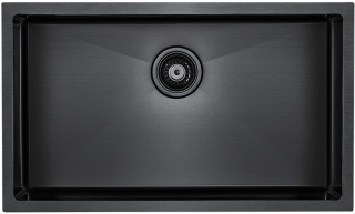 Мойка кухонная Paulmark Koher PM807444-GM воронёная сталь